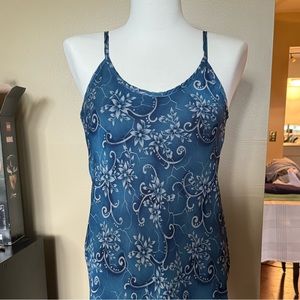 90s blue Bisou-Bisou dress, vintage and flowy very cute. Fits size 2-6 best! M/L